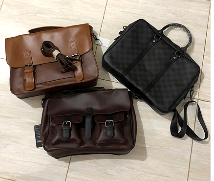 custom model tas laptop kulit pria